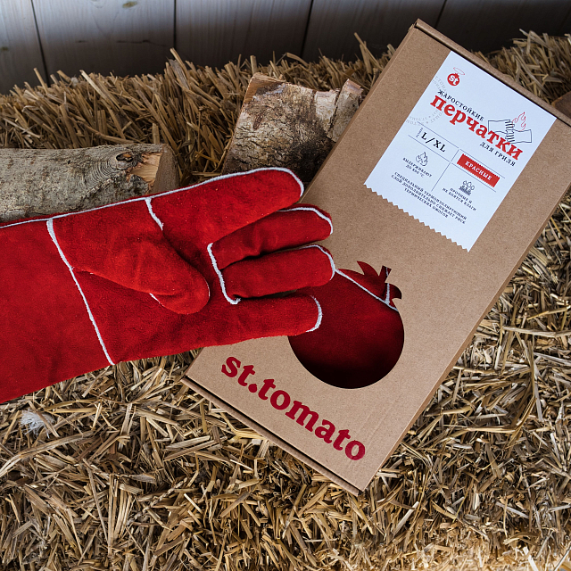 Одежда и аксессуары Перчатки жаростойкие St.Tomato красные