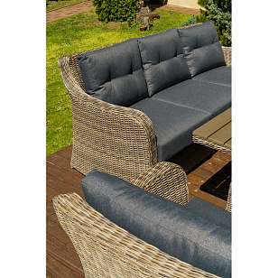 Лаунж зона Lite Venezia (3х-местный диван, стол, 2 кресла) Цвет: коричневый, садовая мебель