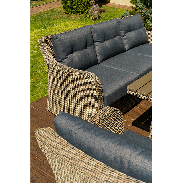 Лаунж зона Lite Venezia (3х-местный диван, стол, 2 кресла) Цвет: коричневый 