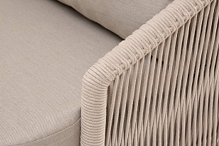 Лаунж-зона 4SIS Верона 5-местная, каркас белый, роуп бежевый, садовая мебель