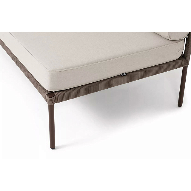 Модуль правый 4SIS Канны, каркас коричневый (RAL8016) муар, роуп коричневый, ткань бежевая 035 