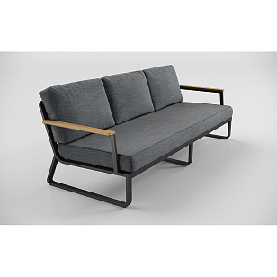 Лаунж зона Gardenini Premium Voglie Long Карбон / Темно-серый для дачи Лаунж зона Gardenini Premium Voglie Long Карбон / Темно-серый, садовая мебель