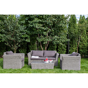 Лаунж-зона 4SIS Капучино Сингл (гиацинт), цвет графит для дачи Лаунж-зона 4SIS Капучино Сингл (гиацинт), цвет графит, садовая мебель