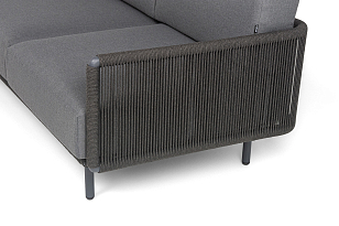 Диван 4SIS Джелло 3-местный, темно-серый, садовая мебель