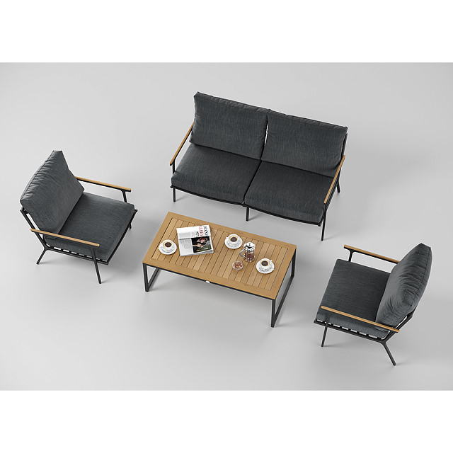 Лаунж зона Gardenini Premium Calma Карбон / Антрацит 