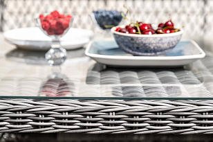 Обеденная группа 4SIS Катания на 6 персон, цвет графит, садовая мебель