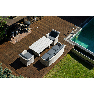 Диван треххместный Lite Venezia Цвет: серый, садовая мебель