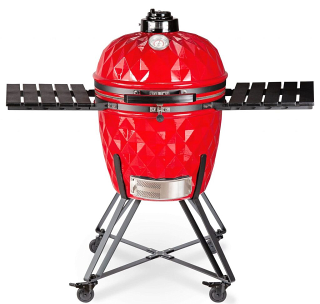 гриль керамический diamond egg xl цвет: красный