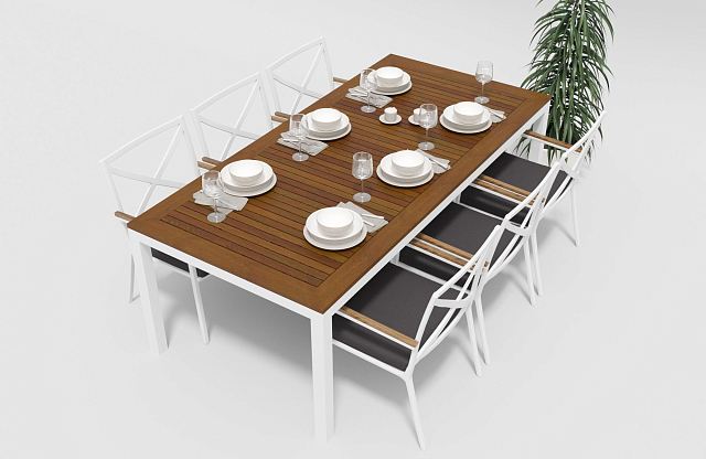 Обеденная зона Gardenini Bella Calma Grey 220 