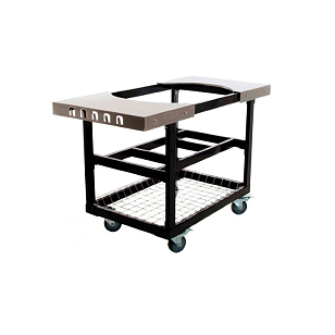 Стол-тележка со столешницами из нержавеющей стали для Primo Oval Junior для сада