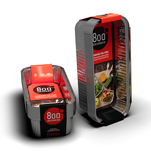 Алюминиевые поддоны 800 Degrees Foil Pans L-size, 10 шт для приготовления пищи Алюминиевые поддоны 800 Degrees Foil Pans L-size, 10 шт для сада