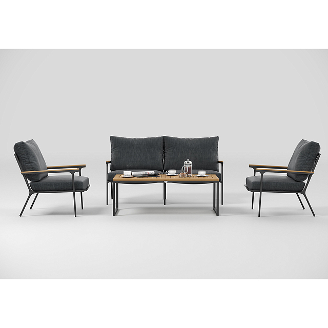 Лаунж зона Gardenini Premium Calma Карбон / Антрацит 