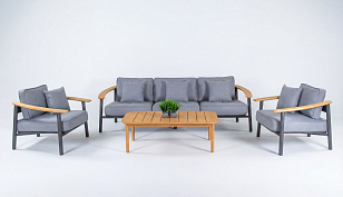 Лаунж зона ДЕСКАНТО с трехместным диваном, садовая мебель