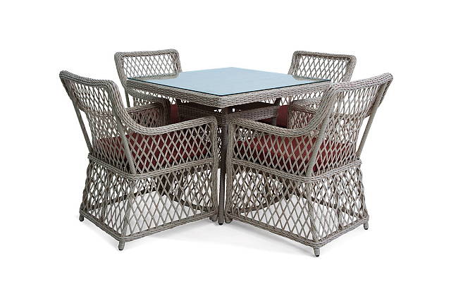 Комплект садовой мебели для обеда MOKKA VILLA ROSA на 4 персоны 