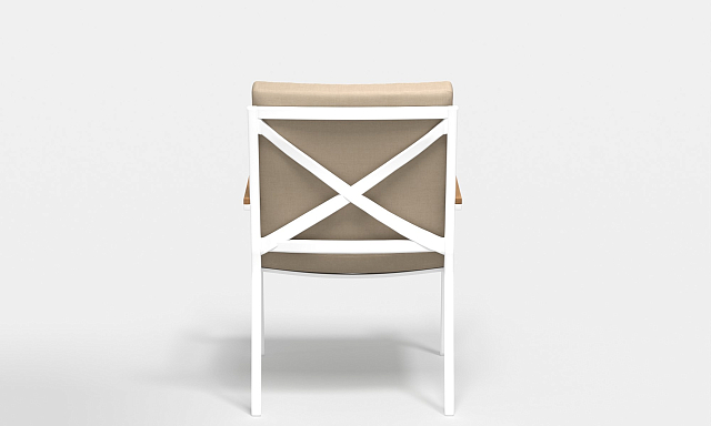 Обеденная зона Gardenini Bella 180 Белый / Бежевый со стульями Calma S 