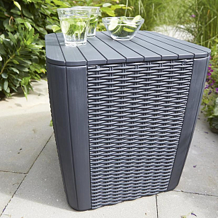 Комплект мебели Keter Trenton Balcony графит для дачи Комплект мебели Keter Trenton Balcony графит, садовая мебель