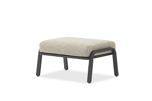 Комплект из кресла и пуфа Brafritid Malmo антрацит, светло-серый, садовая мебель