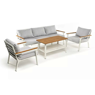 Диван трехместный Joygarden Concorde белый для дачи Диван трехместный Joygarden Concorde белый, садовая мебель