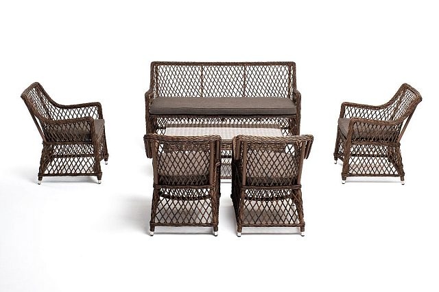 Лаунж-зона 4SIS Асти на 6 персон, цвет коричневый 