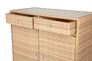 Плетёная тумба 4SIS Мальта Цвет: соломенный, садовая мебель