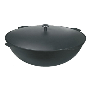 Чугунный казан Grillver на 12 литров (Камская посуда) для сада