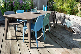 Стол Keter Lima графит для дачи Стол Keter Lima графит, садовая мебель