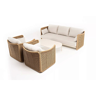 Лаунж-зона 4SIS Аликанте, цвет соломенный, садовая мебель