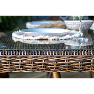 Обеденная группа 4SIS Амароне на 6 персоны, цвет коричневый, садовая мебель