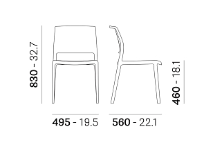 Стул Pedrali Ara Цвет: оранжевый для дачи Стул Pedrali Ara Цвет: оранжевый, садовая мебель