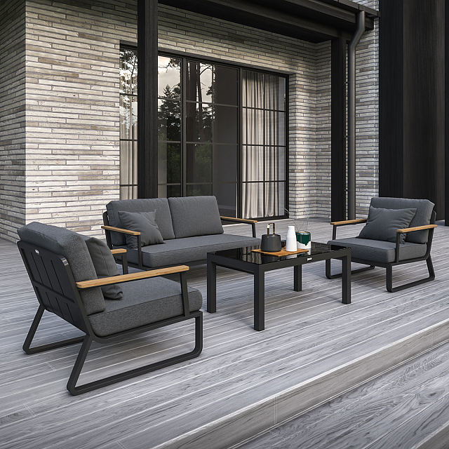 Лаунж зона Gardenini Premium Voglie Карбон / Темно-серый 