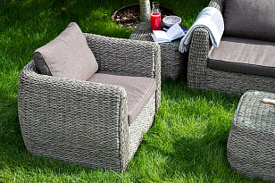 Кресло 4SIS Кальяри (гиацинт), цвет серый, садовая мебель