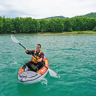 Каяк надувной одноместный с веслами Aqua Marina Memba-330 10'10" S22 для серфинга Каяк надувной одноместный с веслами Aqua Marina Memba-330 10'10" S22