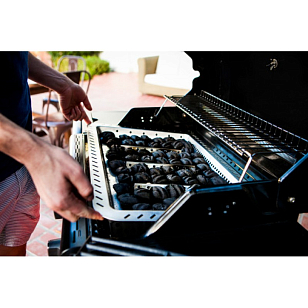 угольный + газовый гриль char-broil hybrid gas2coal
