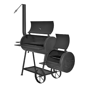 Дровяной гриль-коптильня Hunter Smoker, Double для приготовления пищи Дровяной гриль-коптильня Hunter Smoker, Double для сада