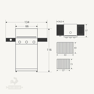 Угольный + газовый гриль Char-Broil Hybrid Gas2Coal