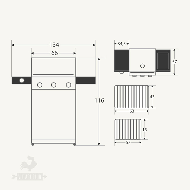 угольный + газовый гриль char-broil hybrid gas2coal