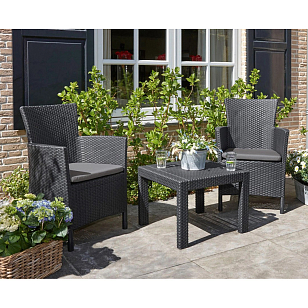 Лаунж зона Keter Rosario balcony set графит, садовая мебель