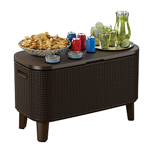 Столик-холодильник Keter Bevy Bar коричневый для дачи Столик-холодильник Keter Bevy Bar коричневый, садовая мебель