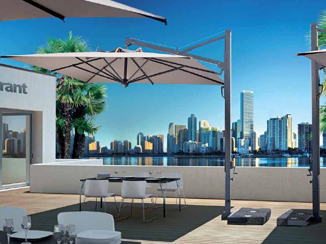 Зонт уличный квадратный Galileo Dark 3535GDR 