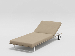 Шезлонг Gardenini Hacienda Белый / Бежевый, садовая мебель