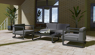 Лаунж зона Gardenini Villino Grey, садовая мебель