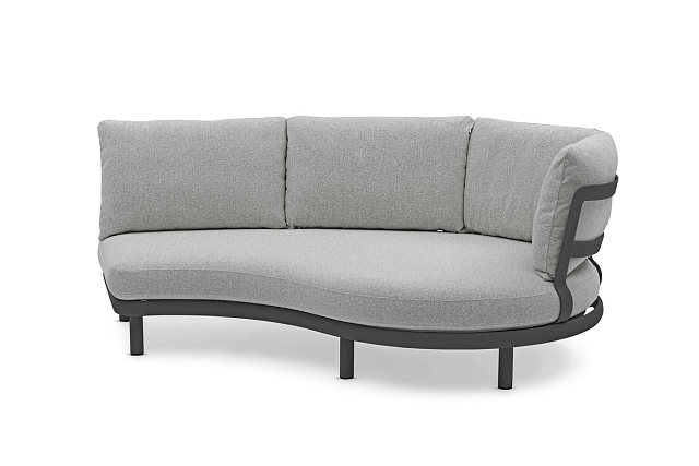 Лаунж зона (диван и овальный столик) Brafritid Gotland антрацит/серый, алюминий 