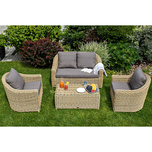 Лаунж зона 4SIS Кон Панна, цвет соломенный, садовая мебель