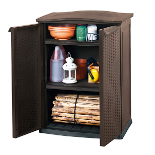 Уличная тумба Keter Rattan Style Base серый, садовая мебель