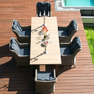 Стол Lite Parkland коричневый, садовая мебель