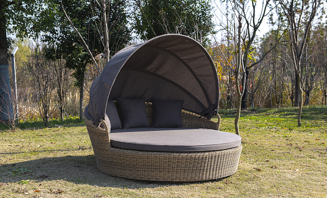 Круглый шезлонг 4SIS Стильяно Цвет: соломенный 