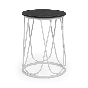 Стол журнальный 4SIS Перу, каркас белый муар, столешница "серый мрамор", садовая мебель