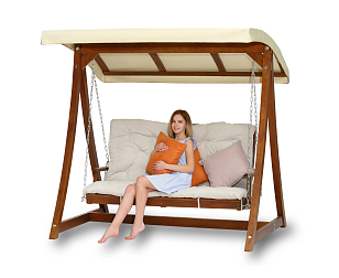 Качели садовые Leda Люкс Цвет: рыжий, садовая мебель