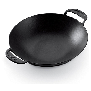Чугунный вок Weber GBS со вставкой для приготовления на пару