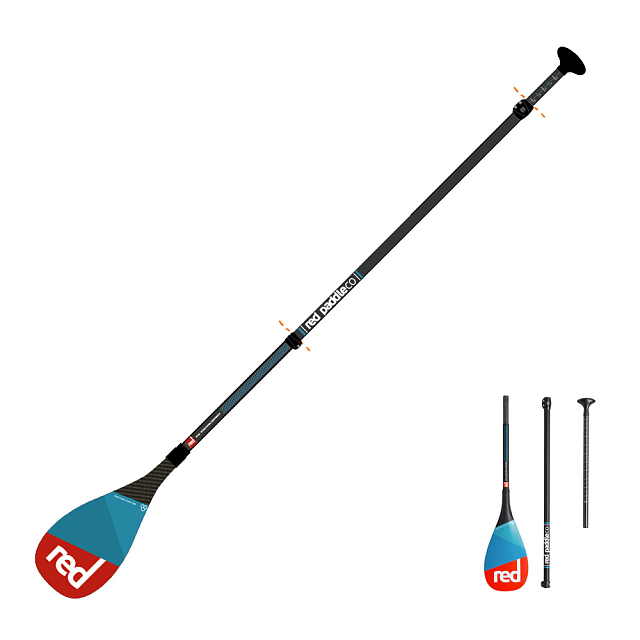 Весло SUP разборное RED PADDLE 2018 GLASS-GLASS (3 piece) LeverLock для серфинга